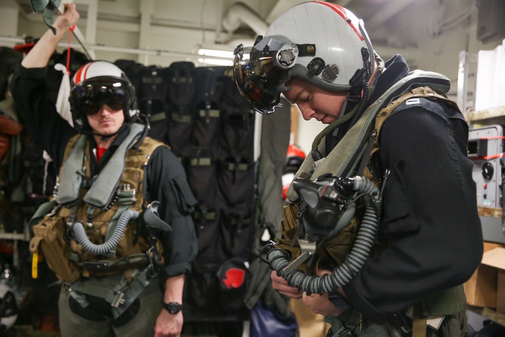 Abraham Lincoln Sailors prepare for flight operations