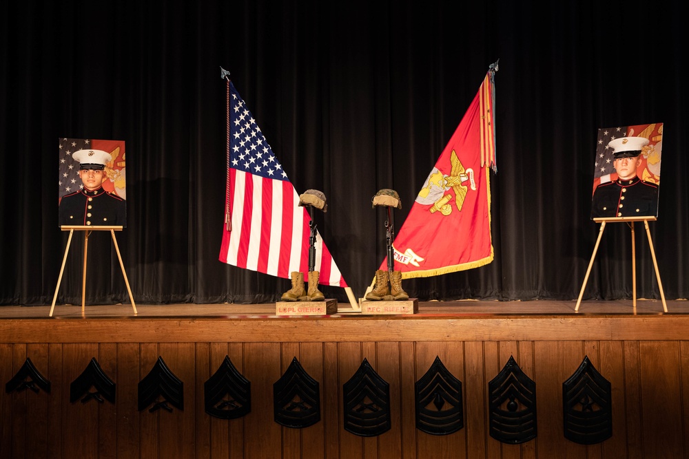 Combat Logistics Battalion 24 honors Lance Corporal Jonathan E. Gierke and Private First Class Zachary W. Riffle