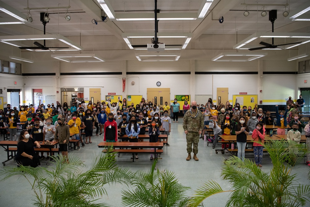 DVIDS Images Chief of Space Operations visits Ewa Beach Elementary