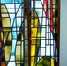 Stained glass from WHMC displayed in WHASC