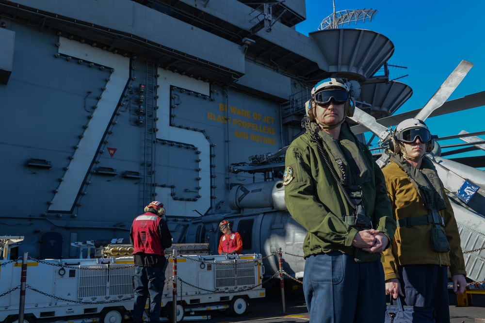 The Harry S. Truman Carrier Strike Group is on a scheduled deployment in the U.S. Sixth Fleet area of operations in support of naval operations to maintain maritime stability and security.