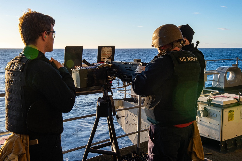 The Harry S. Truman Carrier Strike Group is on a scheduled deployment in the U.S. 6th Fleet area of operations in support of naval operations to maintain maritime stability and security.
