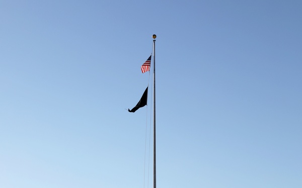 U.S. flag flies over Afghanistan, Fort McCoy