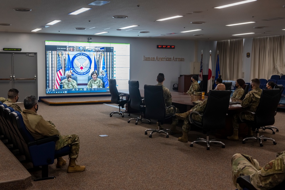 CSAF, CMSAF visit Misawa Air Base Virtually
