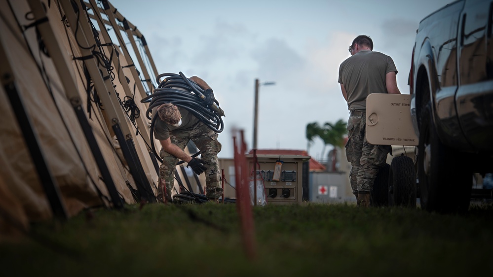 36 CES brings power to expeditionary hospital