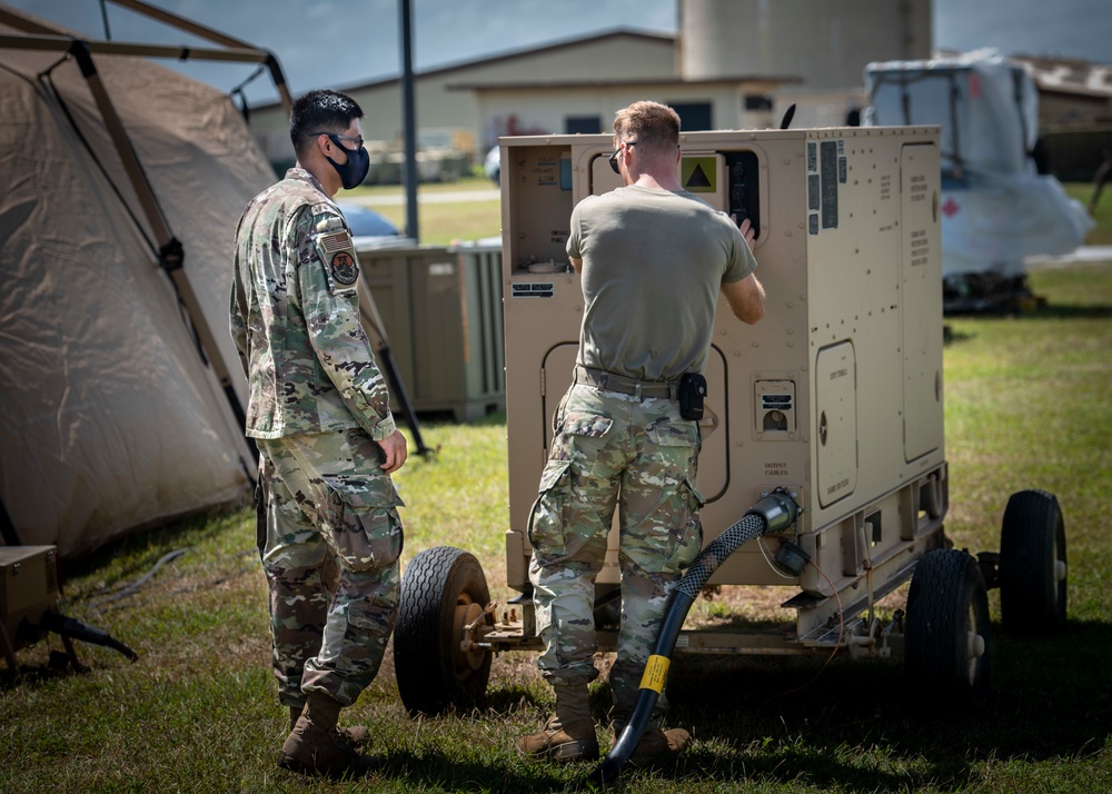 36 CES brings power to expeditionary hospital