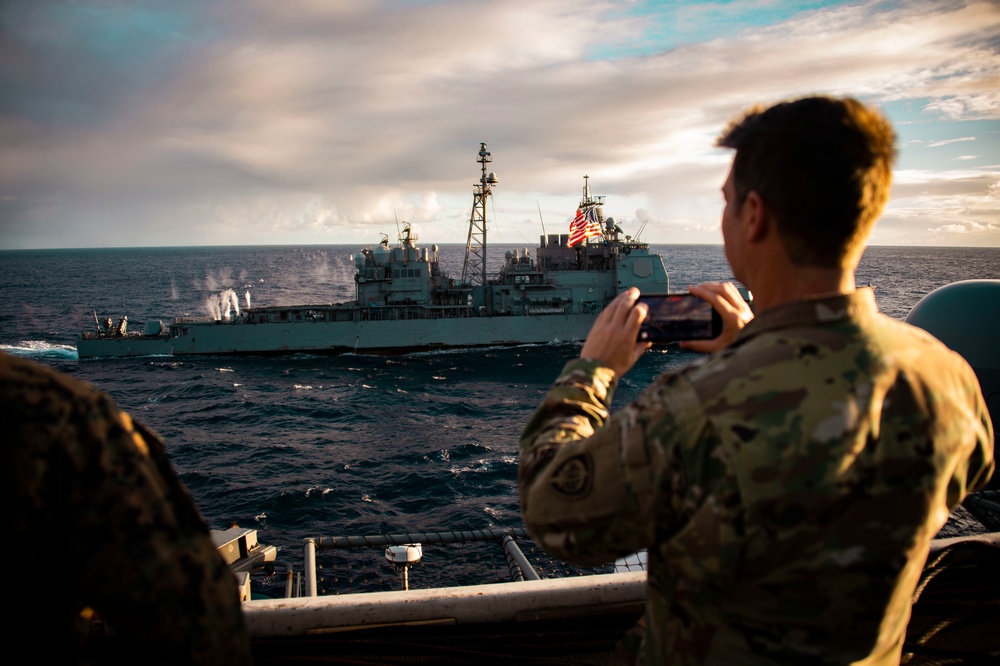 USS Lake Champlain (CG 57) Conducts Live-Fire Exercise alongside USS Carl Vinson (CVN 70)