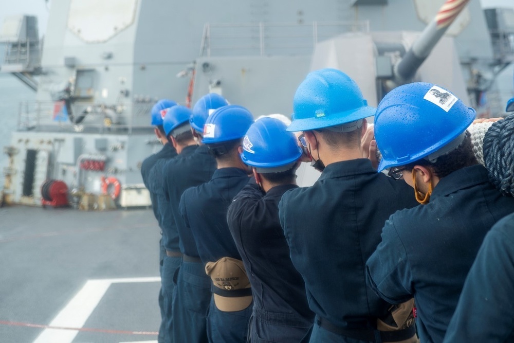 USS Sampson Leaves Fiji