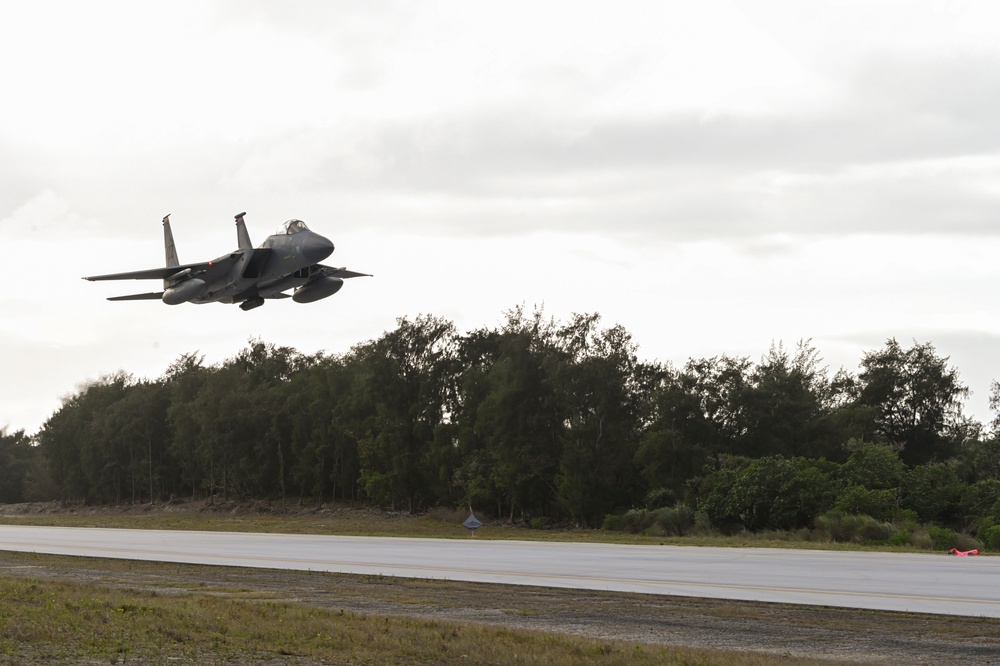 F-15s land on North West Field