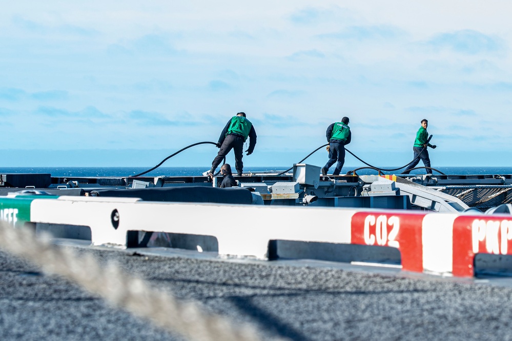 Sailors Perform Flight Deck Drills