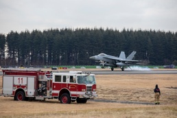 U.S. Marines, Navy, and Airmen Conduct Joint Aircraft Arresting System Certification