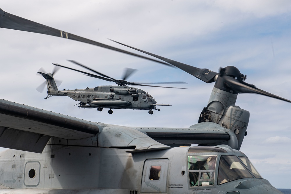 USS America conducts Flight Ops during Exercise Noble Fusion.