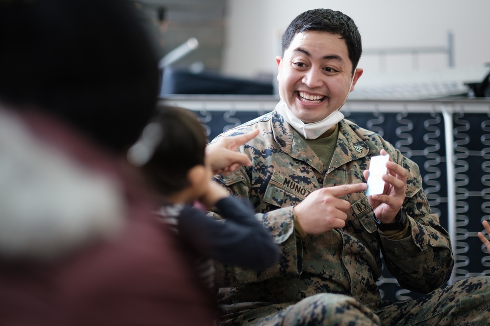TF McCoy Marine Teaches Sign Language to Deaf Afghan Child