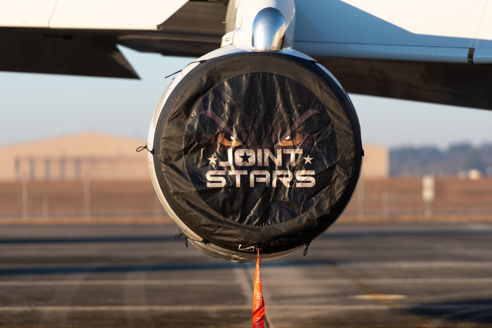 Photo of E-8C Joint STARS aircraft at Robins Air Force Base, Georgia