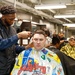 Abraham Lincoln Sailors get haircuts