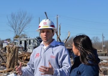Debris removal operations in Mayfield, KY