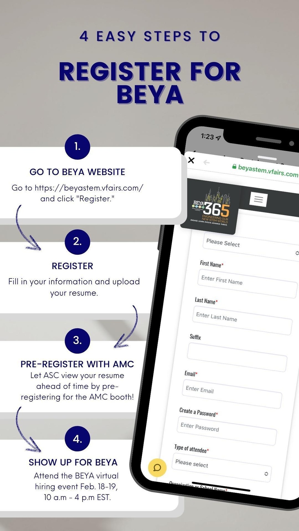 4 Easy Steps to Register for BEYA