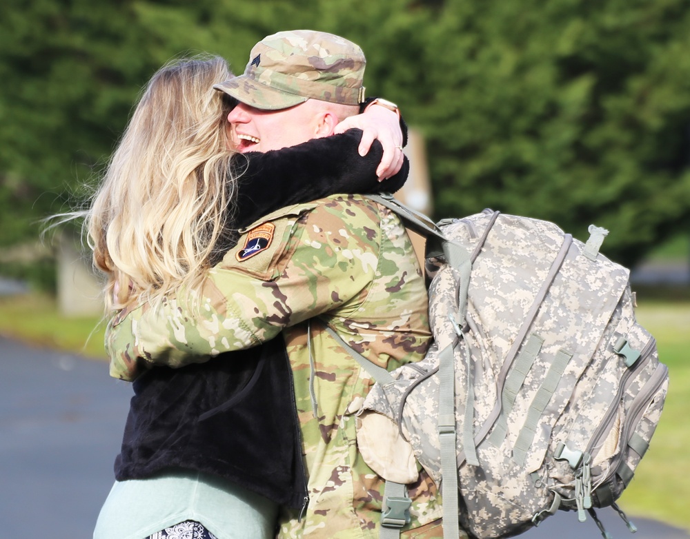 Guard members return home following deployment to Poland