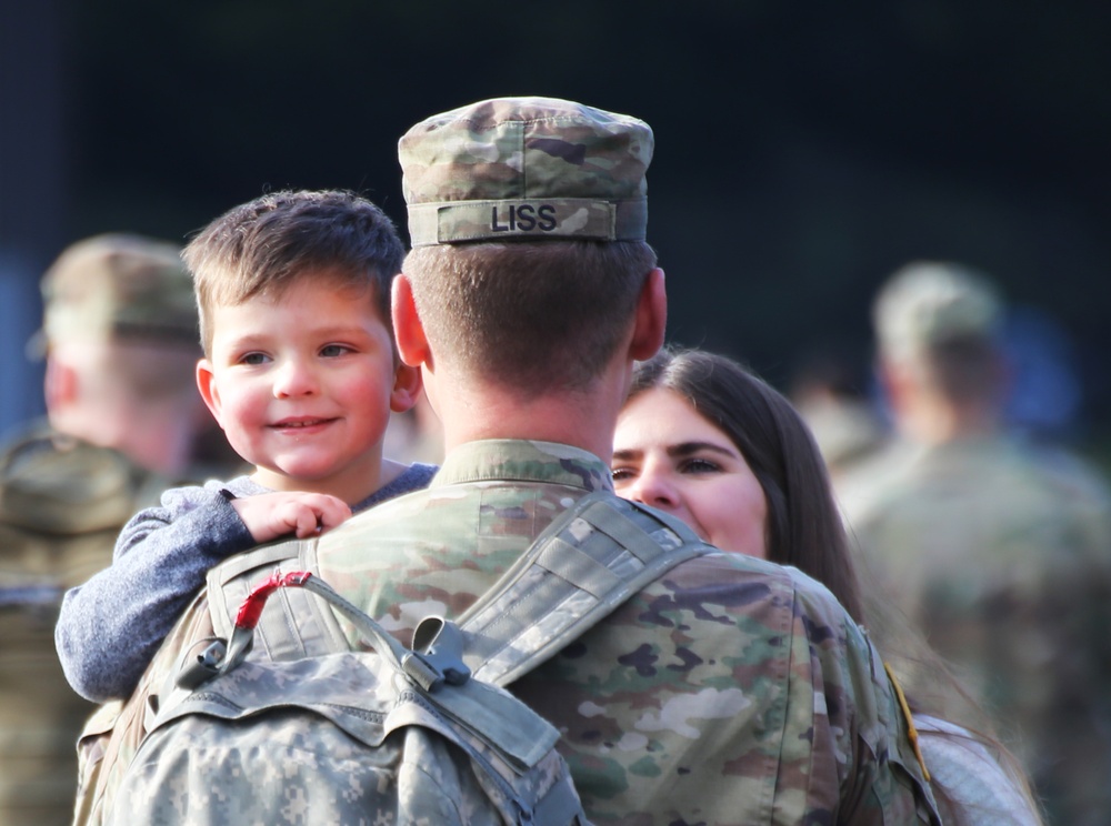 Guard members return home following deployment to Poland