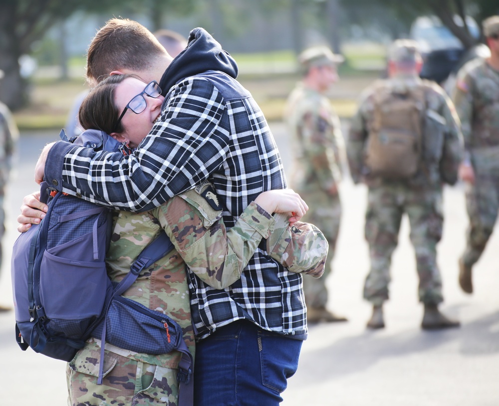 Guard members return home following deployment to Poland