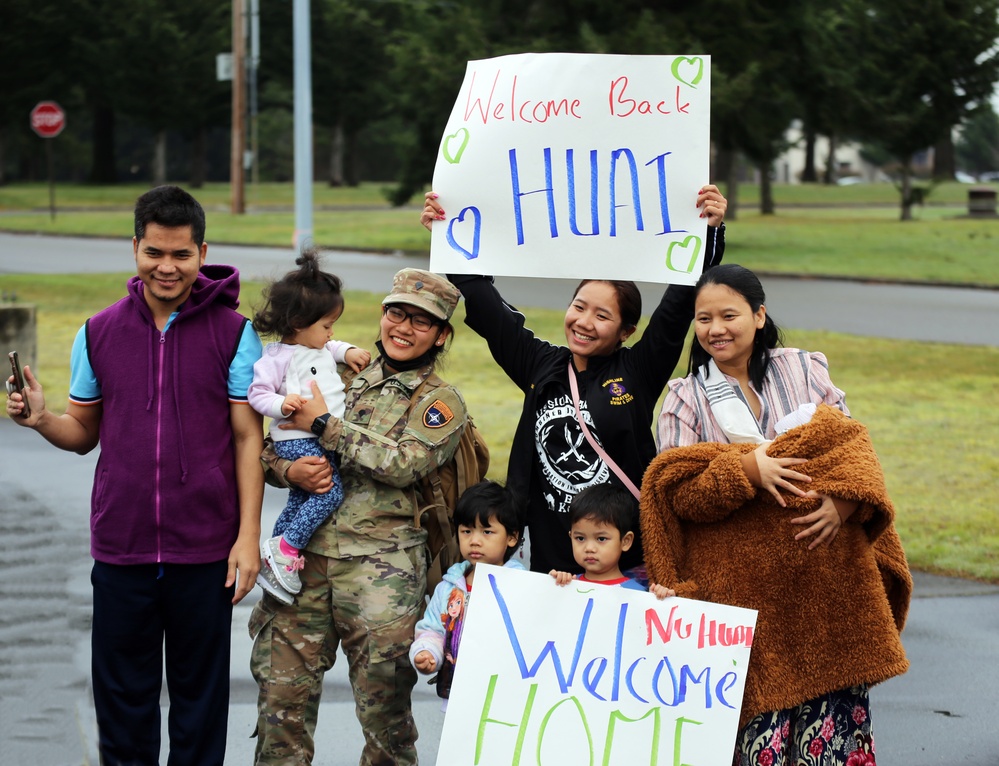 Guard members return home following deployment to Poland