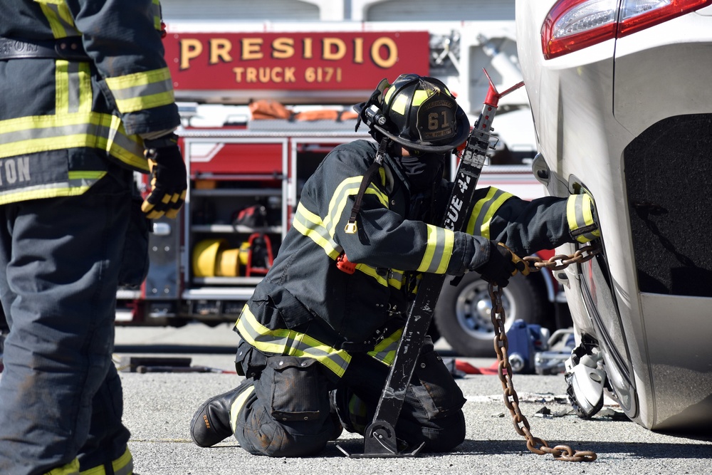 Presidio of Monterey Fire Department trains to save lives during vehicle extrications