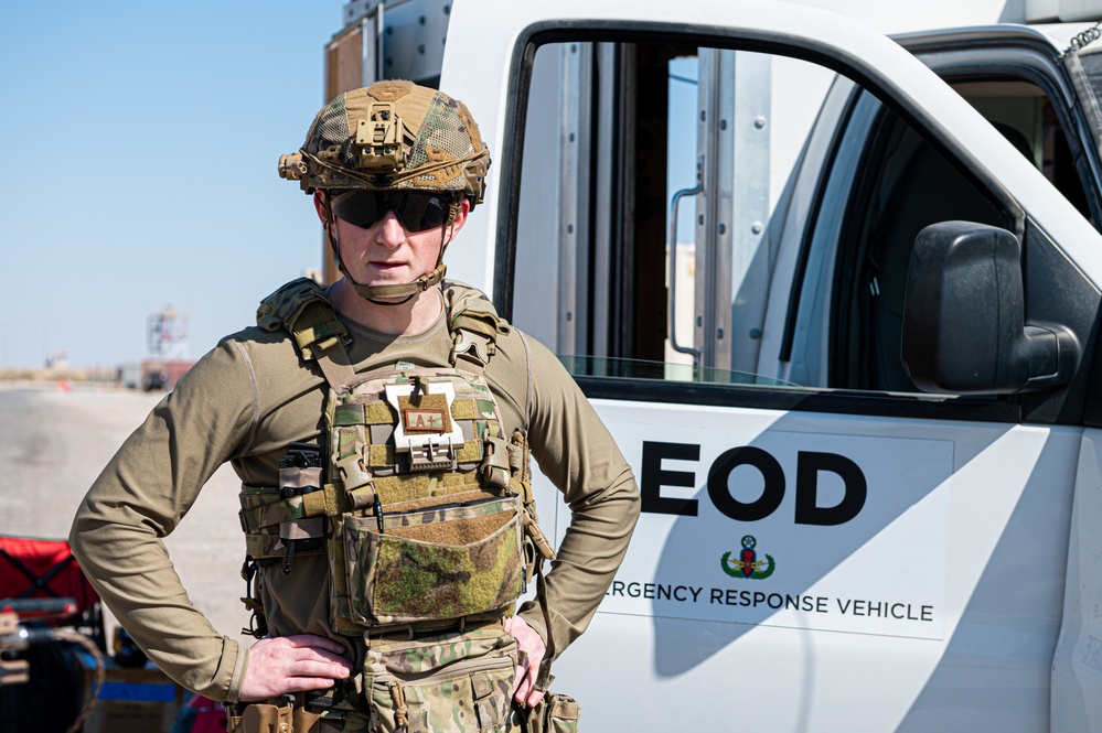 EOD technicians utilize robot technology to assess dangerous situations