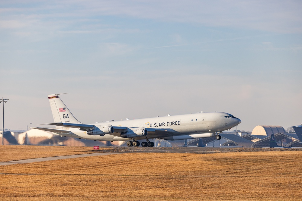 Photo of E-8C Joint STARS aircraft at Robins Air Force Base, Georgia