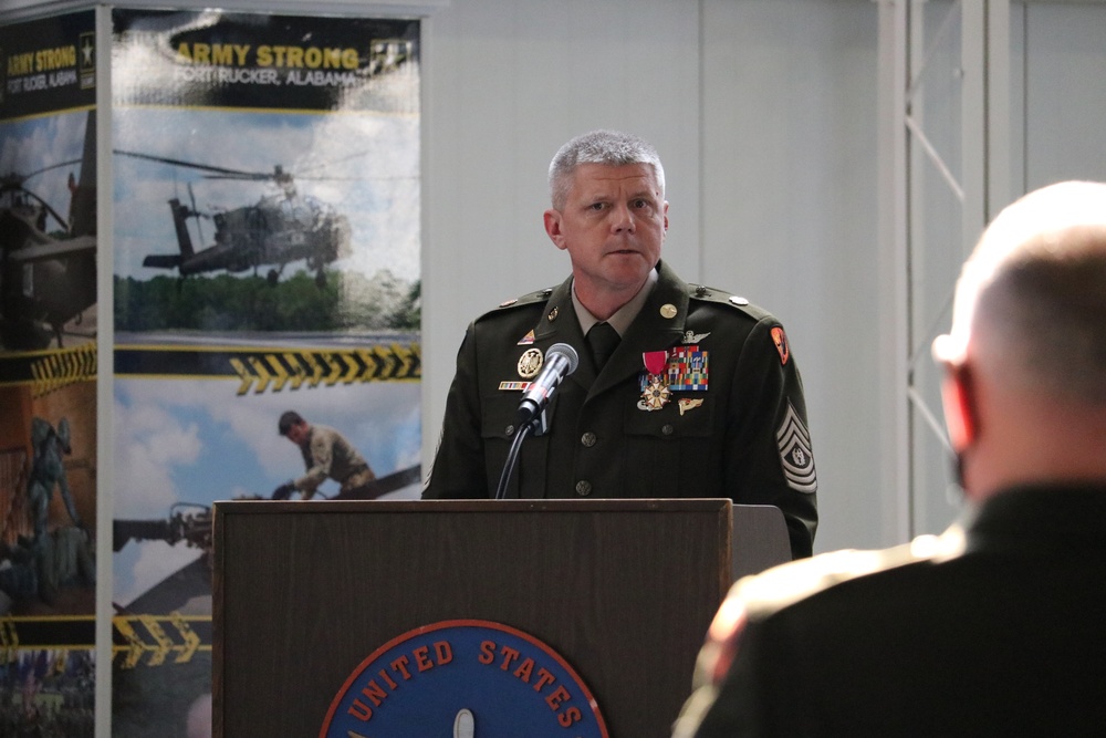 CSM James T. Hall, Commandant of NCO Academy Ft. Rucker, Change of Responsibility
