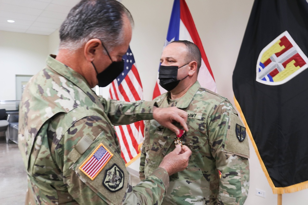 The Legion of Merit medal to Col. Carlos G. Torres Febus