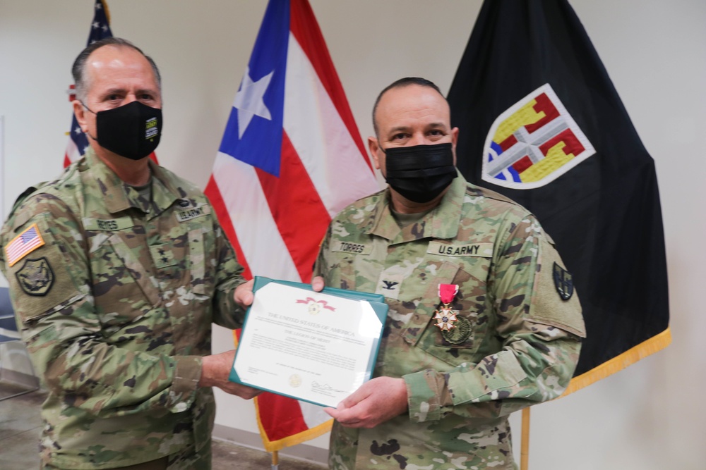 The Legion of Merit medal to Col. Carlos G. Torres Febus