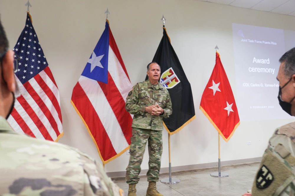 The Legion of Merit medal to Col. Carlos G. Torres Febus