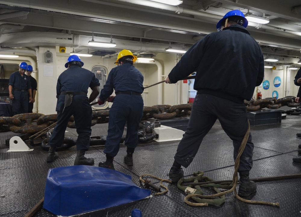 The Harry S. Truman Carrier Strike Group is on a scheduled deployment in the U.S. Sixth Fleet area of operations in support of naval operations to maintain maritime stability and security.