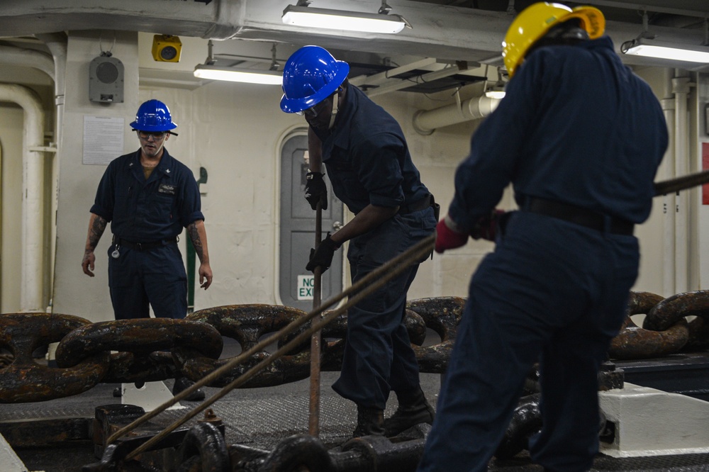 The Harry S. Truman Carrier Strike Group is on a scheduled deployment in the U.S. Sixth Fleet area of operations in support of naval operations to maintain maritime stability and security.