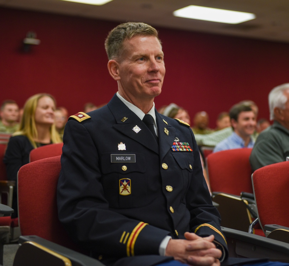 Promotion ceremony for Lt. Col. W. Brad Marlow to colonel