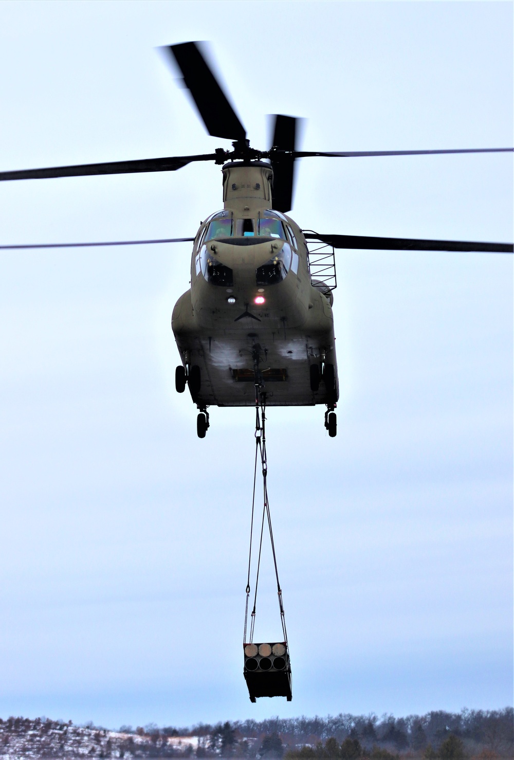 CH-47 crew, 89B students conduct sling-load training at Fort McCoy