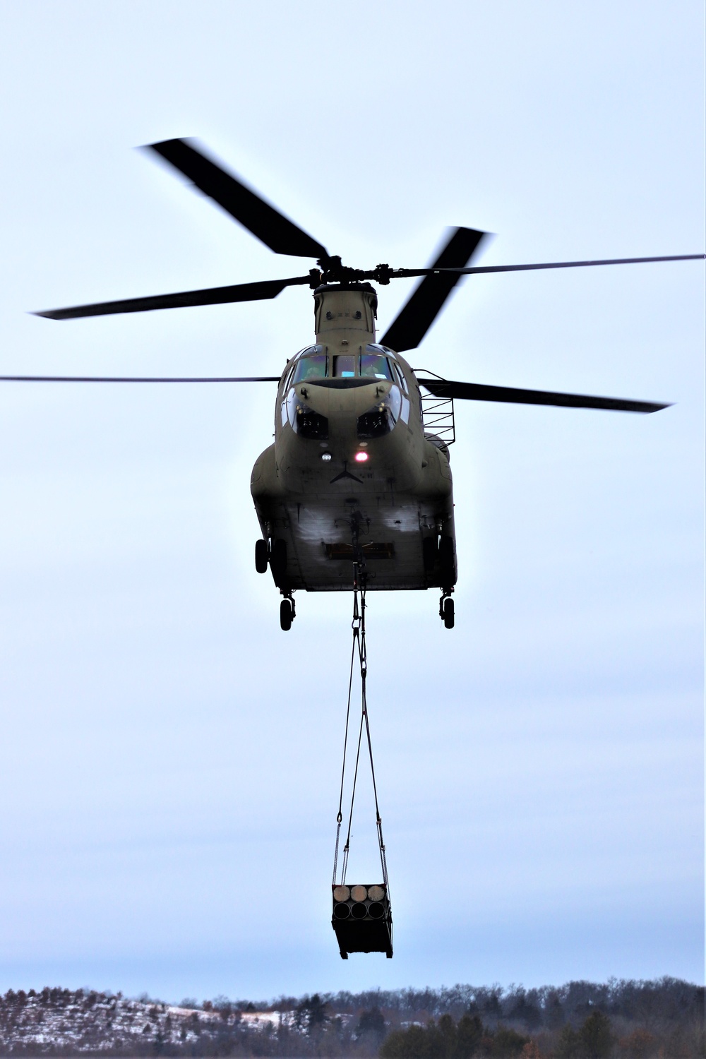 CH-47 crew, 89B students conduct sling-load training at Fort McCoy