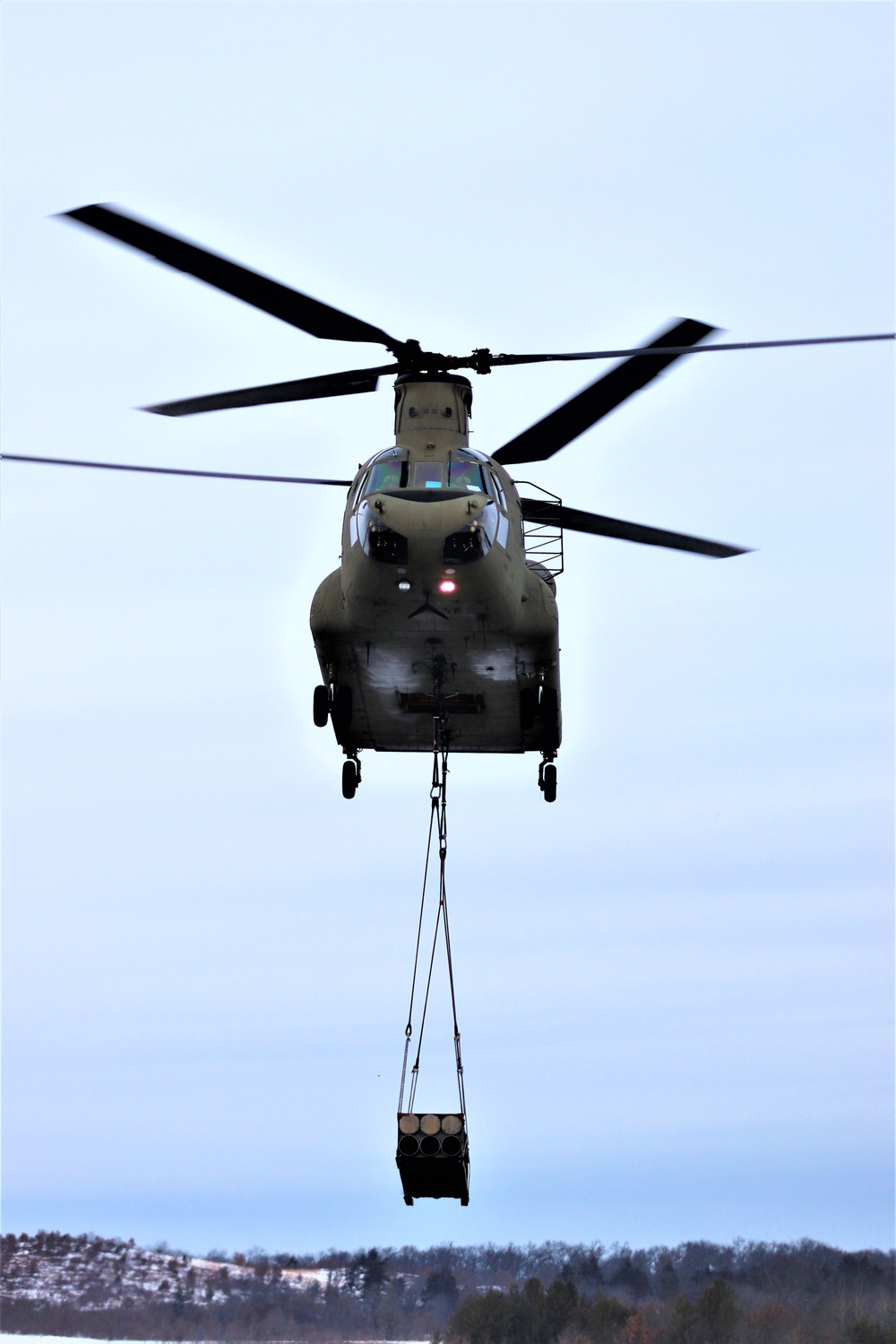 CH-47 crew, 89B students conduct sling-load training at Fort McCoy