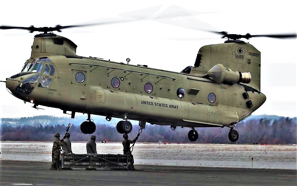 CH-47 crew, 89B students conduct sling-load training at Fort McCoy