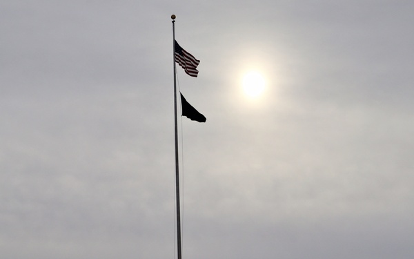 American Flag and Fort McCoy