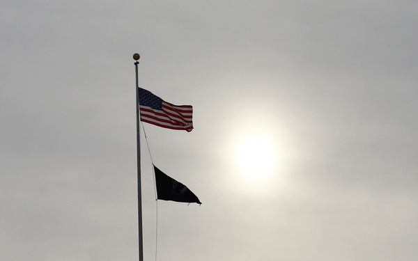 American Flag and Fort McCoy