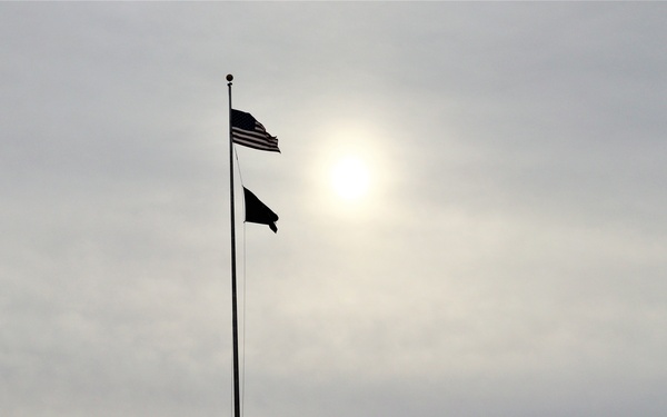 American Flag and Fort McCoy