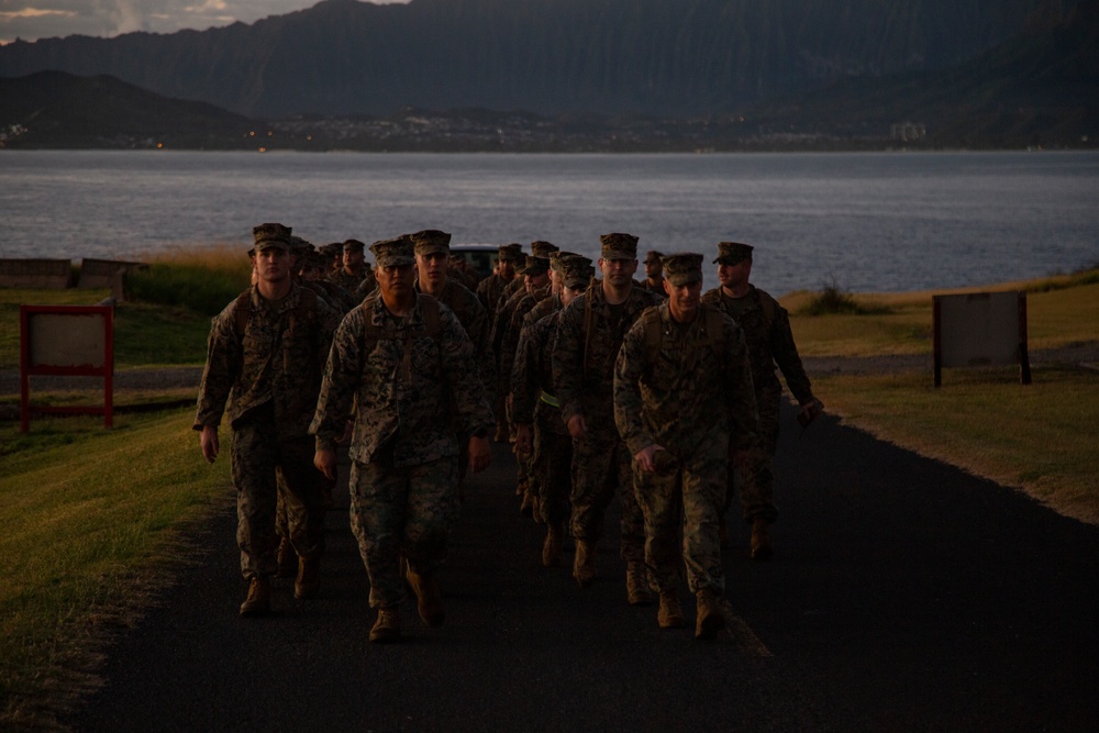 VMU-3 Conducts a Conditioning Hike at MCB Hawaii