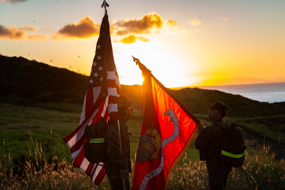 VMU-3 Conducts a Conditioning Hike at MCB Hawaii