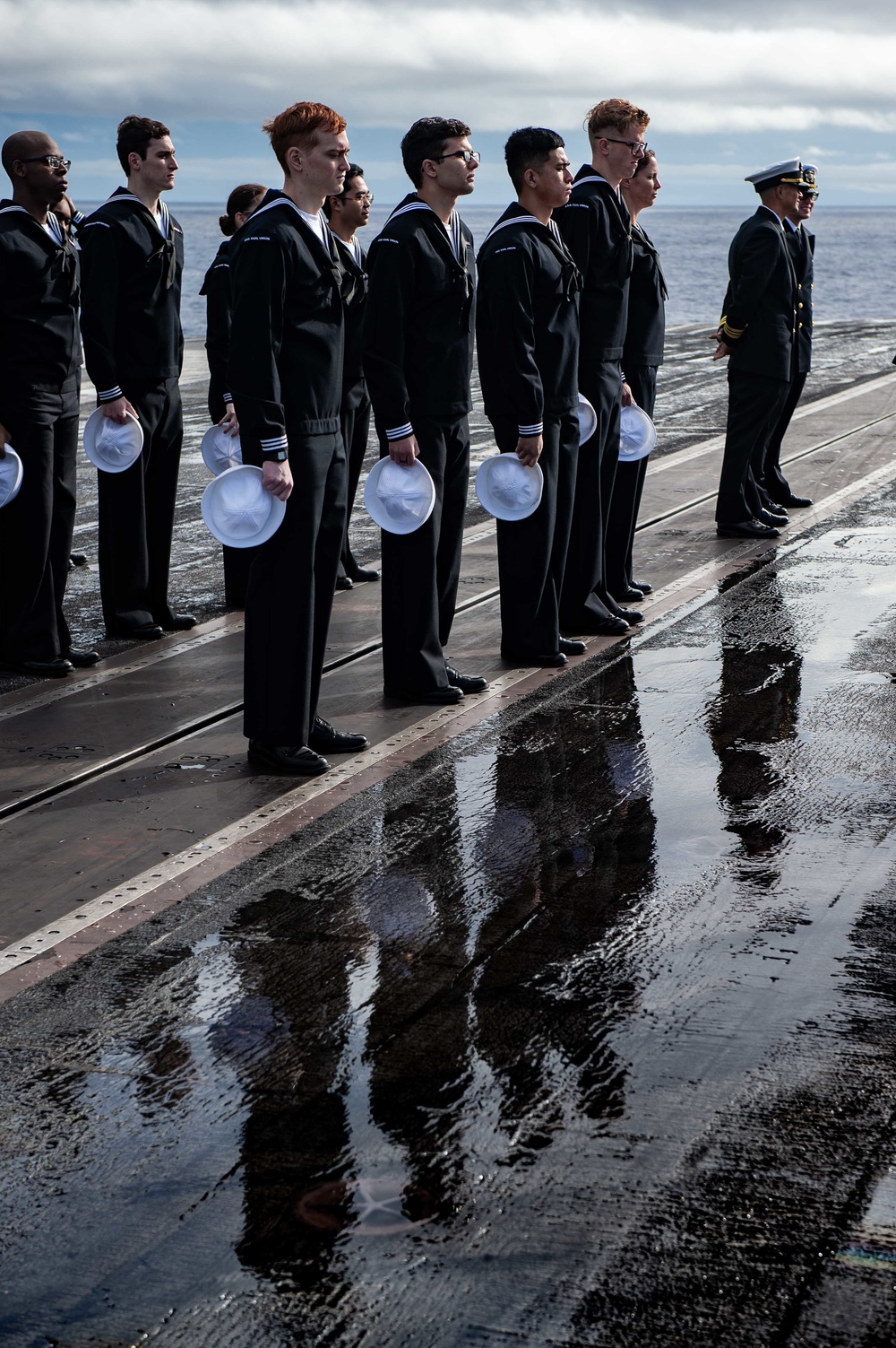 USS Carl Vinson (CVN70) Conducts Dress Uniform Inspection