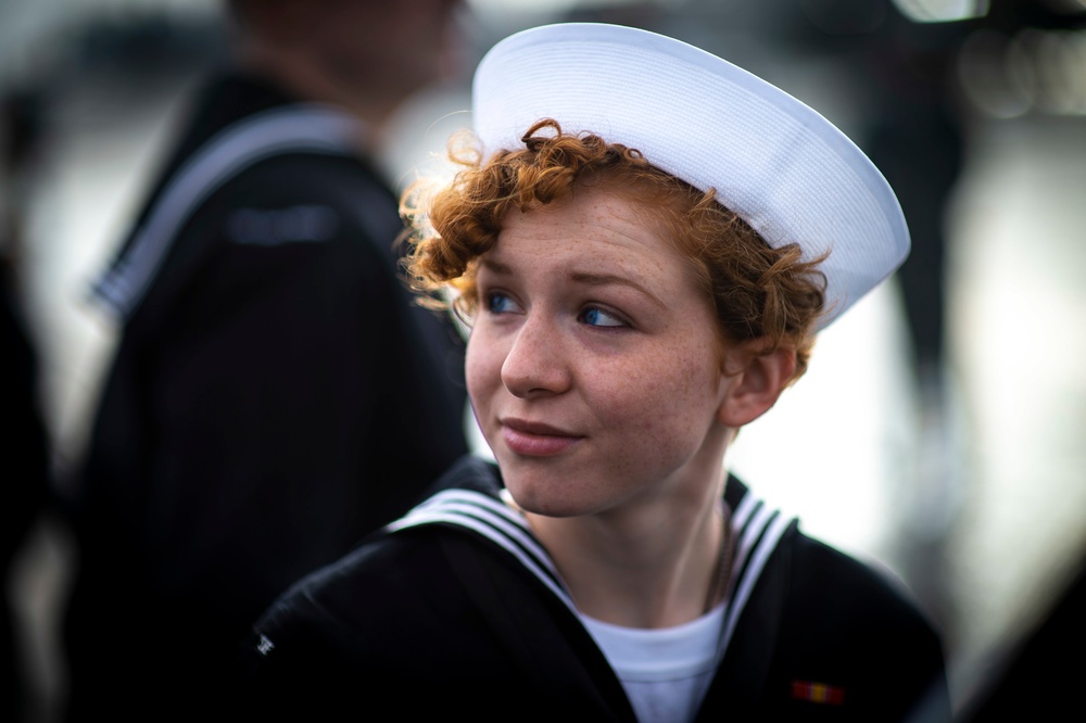 USS Carl Vinson (CVN 70) Conducts Ship-Wide Dress Uniform Inspection