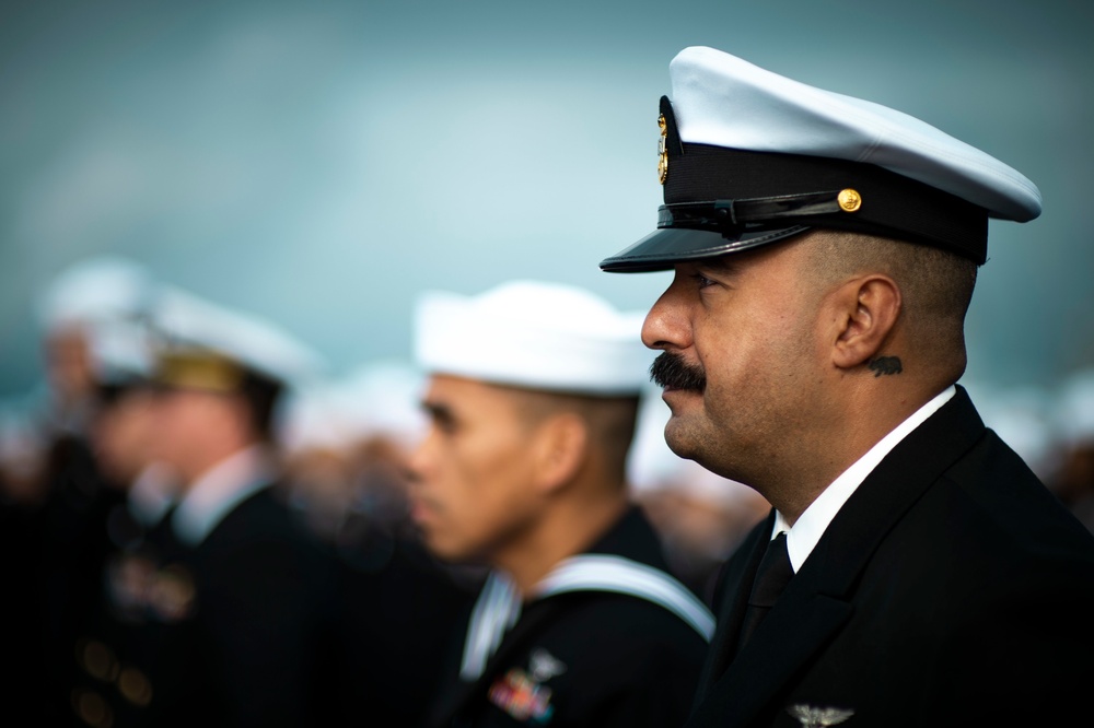 USS Carl Vinson (CVN 70) Conducts Ship-Wide Dress Uniform Inspection