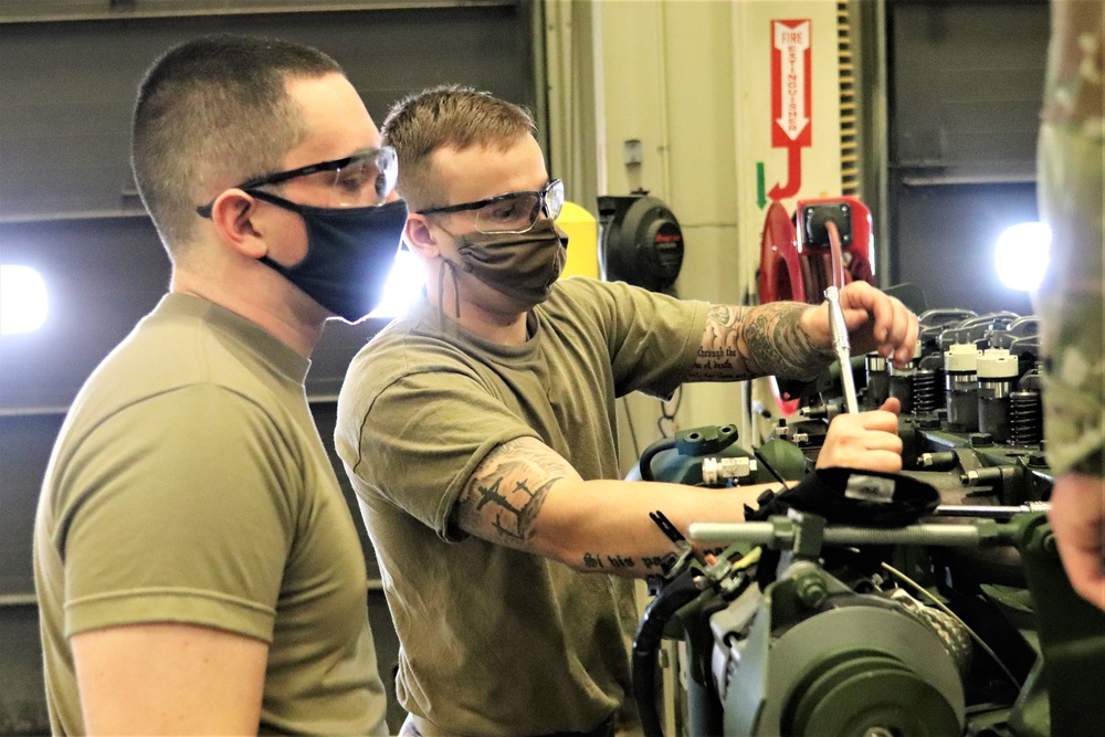 Construction Equipment Repairer Advanced Leader Course students build skills at Fort McCoy