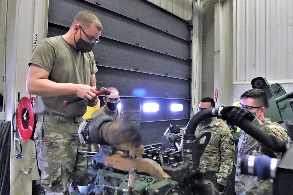 Construction Equipment Repairer Advanced Leader Course students build skills at Fort McCoy