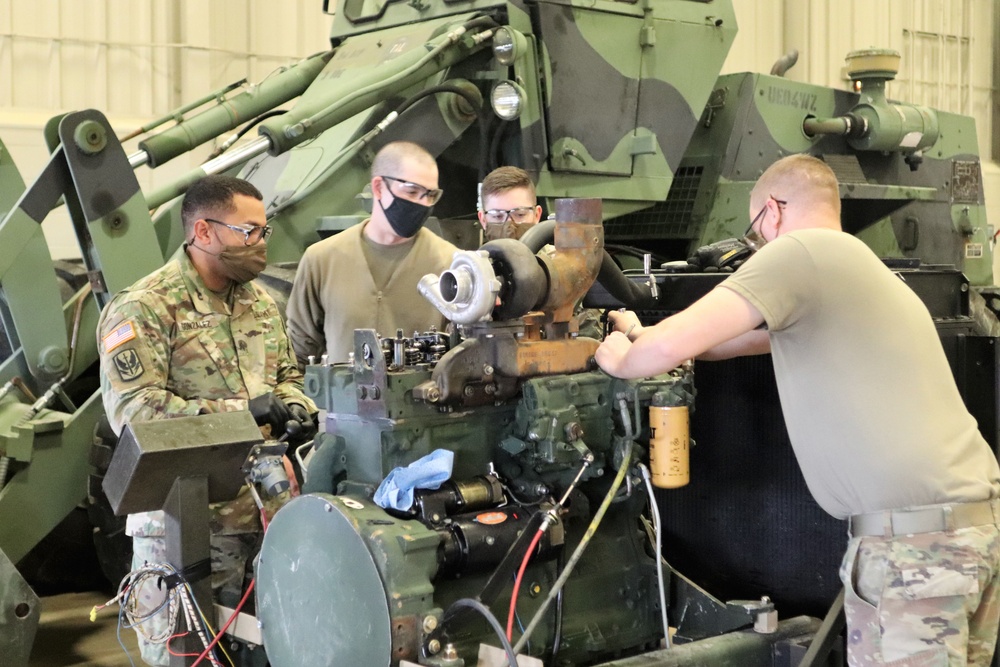 Construction Equipment Repairer Advanced Leader Course students build skills at Fort McCoy